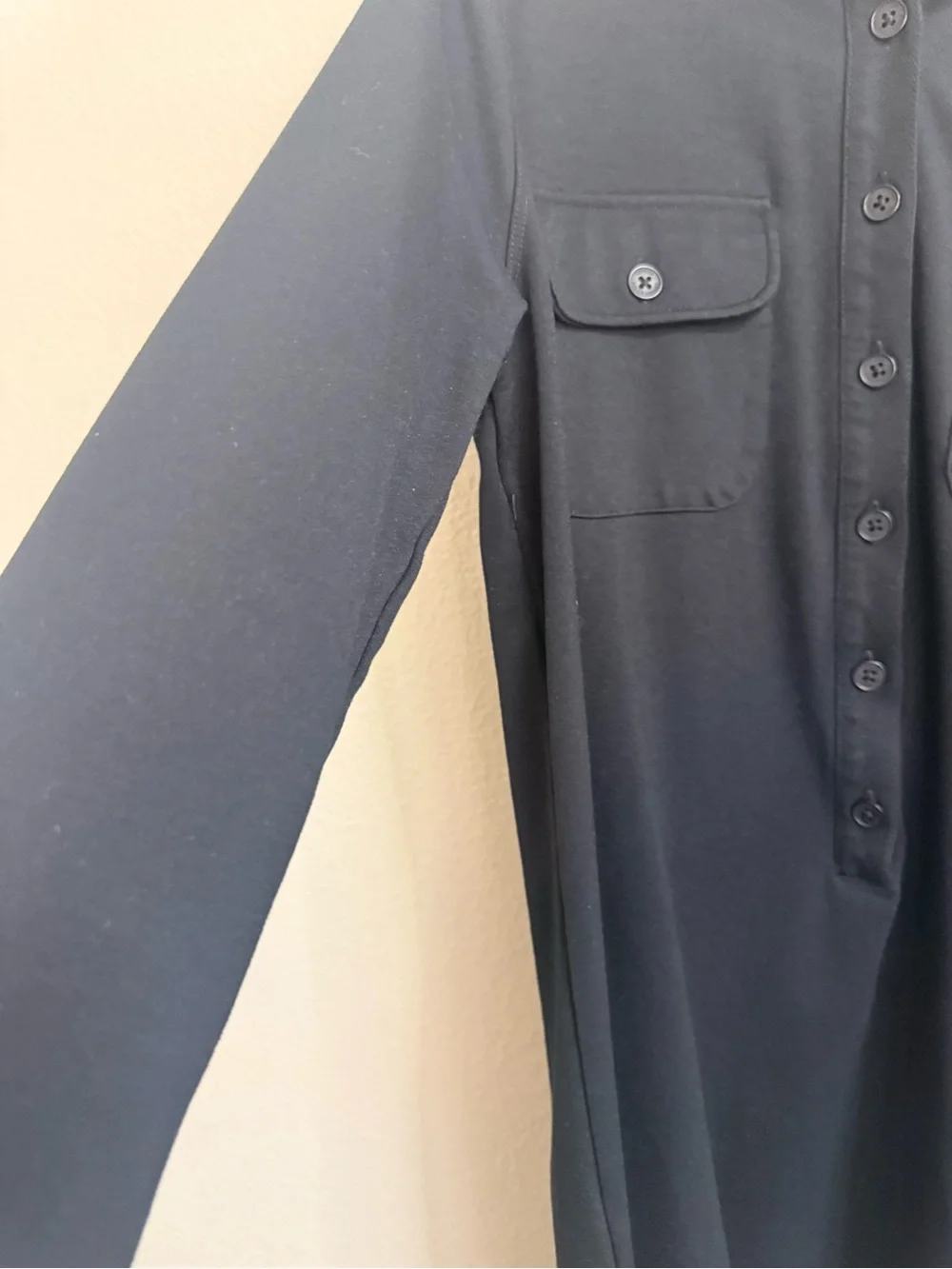 Ralph Lauren Navy Button-Front Shirt Dress